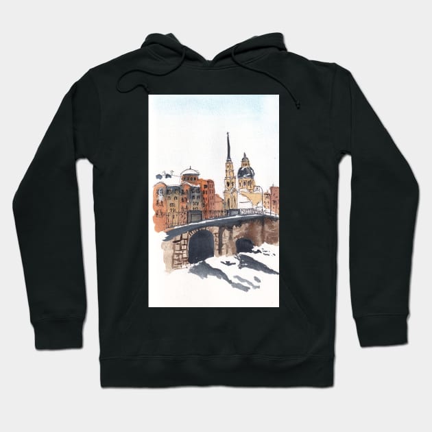 Snowy Sant Petersburg Hoodie by PolSmart